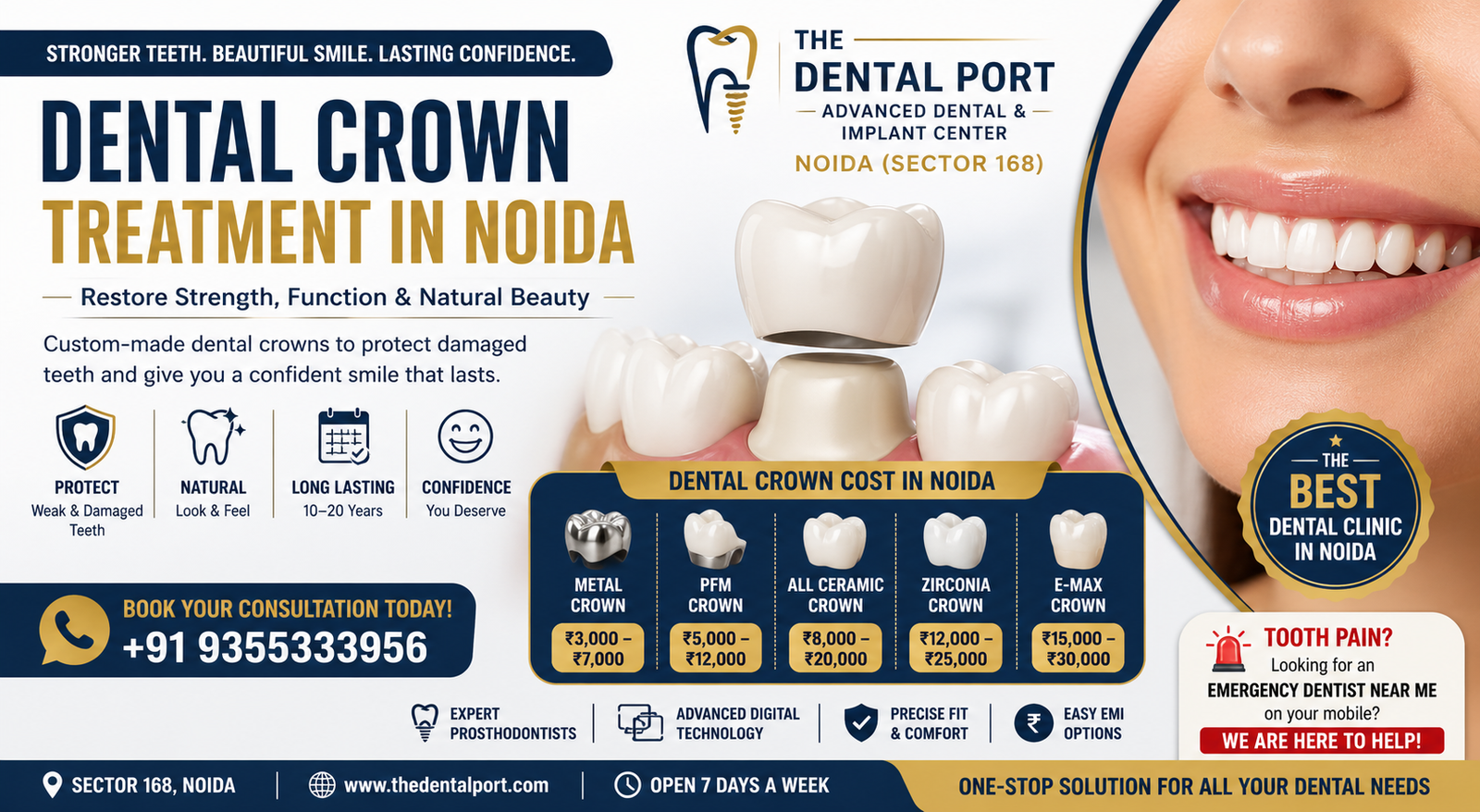 Dental Crown Types and Cost in Noida: Complete Patient Guide (2026)