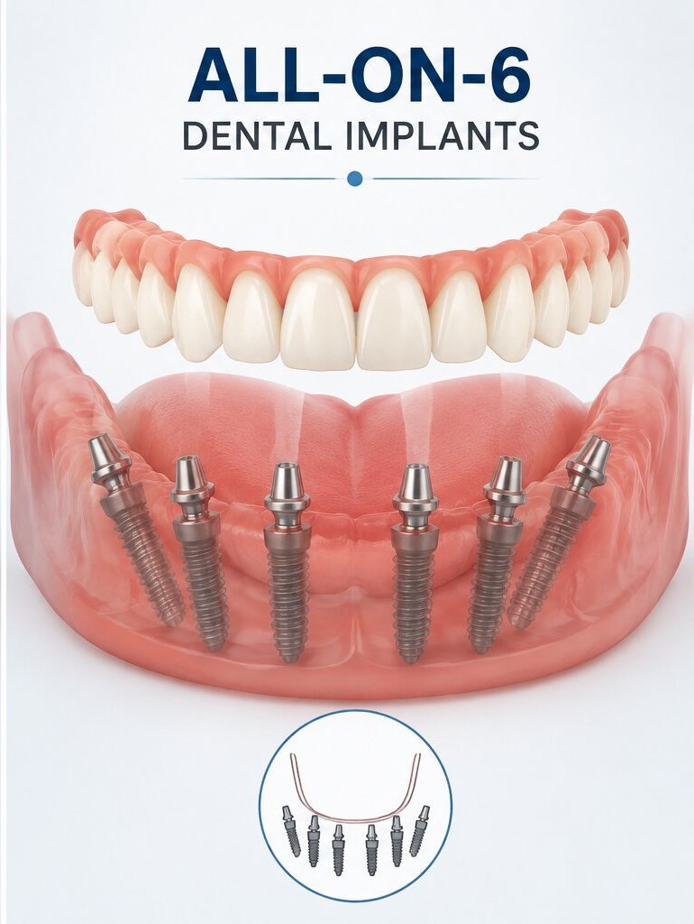 All-on-6 dental implants