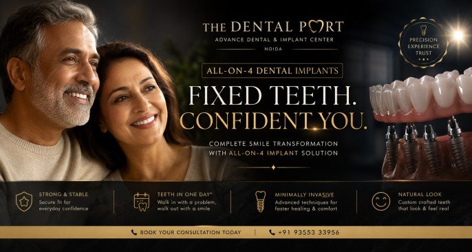All-on-4 Dental Implants in Noida: Complete Guide to Cost, Candidacy, Procedure and Fixed Teeth