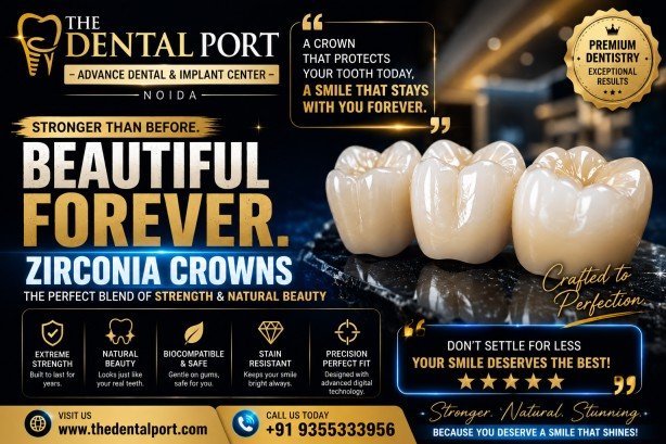 Zirconia Crowns in Noida: Cost, Benefits, Types, Procedure and How to Choose the Right Crown